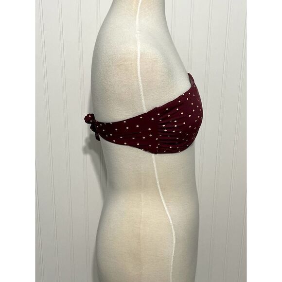 Vix Paula Hermanny Lola Polka‎ Dot Basic Bandeau D Cup Strapless Bikini Swim Top - Picture 6 of 16